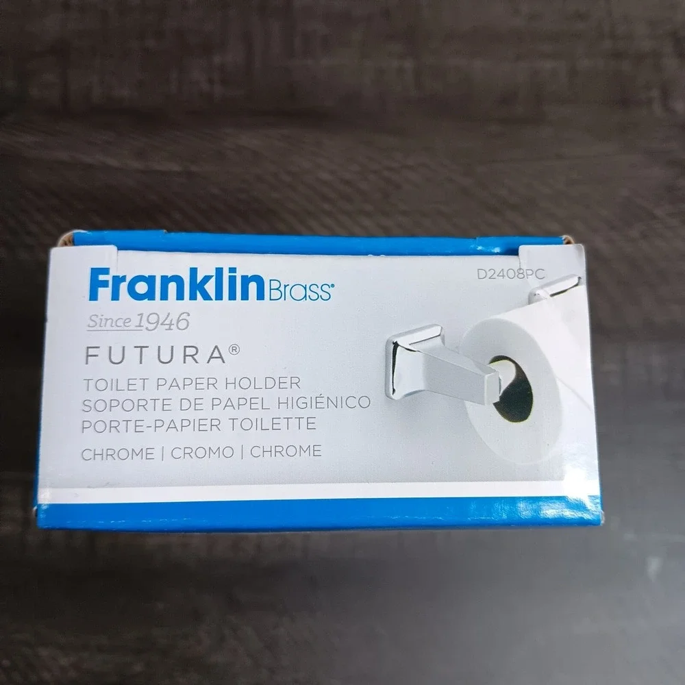 Franklin Brass Futura‎ Toilet Paper Holder Chrome 6 in New In Box Wall Mount #1